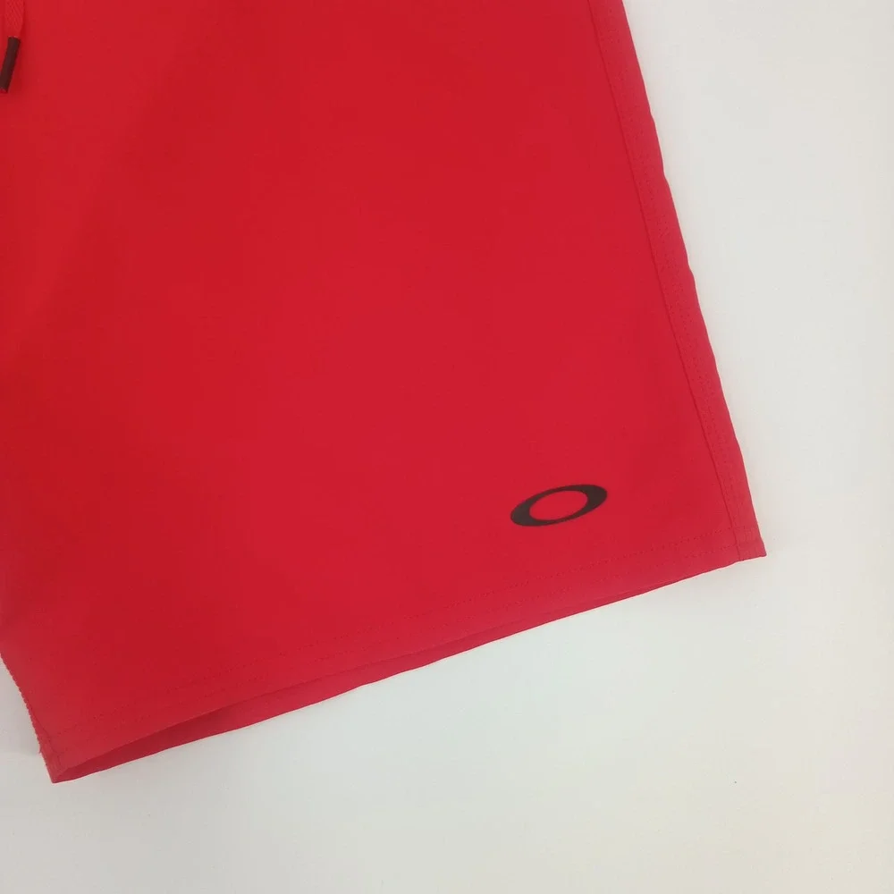 Oakley Mens Red Board Shorts Regular Fit Swim Trunks Size 36 CA35460 RN96548